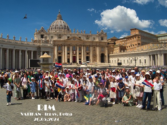 Na prvom svjetskom susretu djece s papom u Rimu sudjelovale i djevojčice iz Međimurja